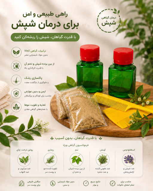 تنهاترین و بهترین دارو گیاهی ضد شپش
